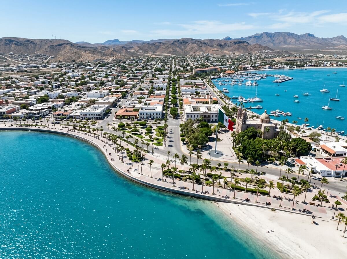 Vista aérea de La Paz, Baja California Sur