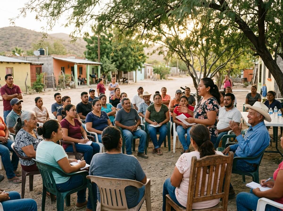 Reunión vecinal en colonia de Baja California Sur